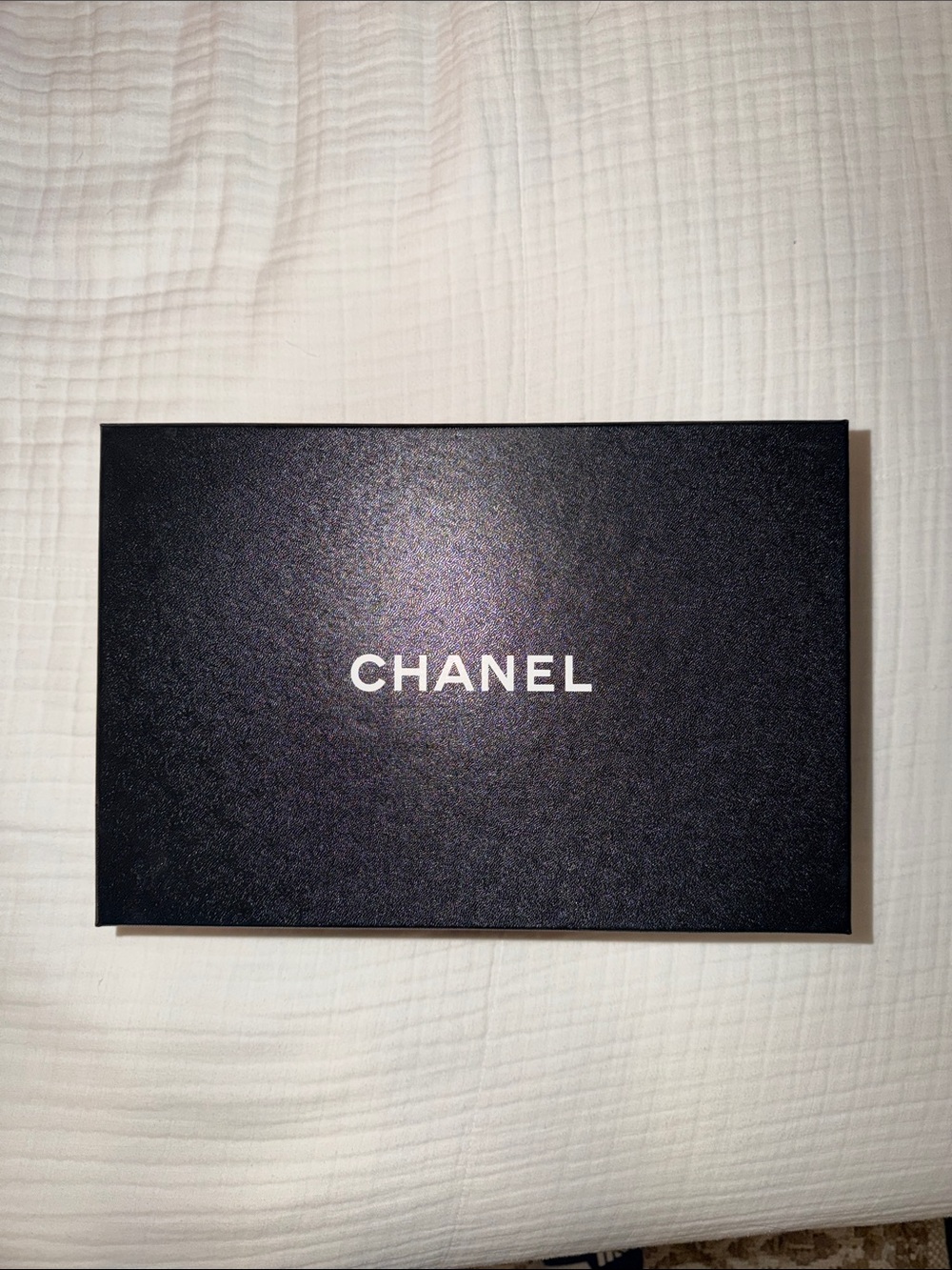 CHANEL Black Box with White Logo